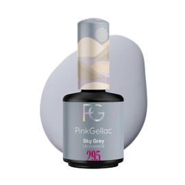 Pink Gellac Shellac Gel Nail Polish 15 ml for UV LED Lamp | 295 Sky Grey | Gel Nail Polish for UV Nail Lamp Pink | LED Nail Polish Gel Polish