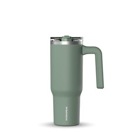 Hydrapeak Voyager 32 oz Tumbler with Handle and Straw Lid | Reusable Stainless Steel Water Bottle Travel Mug Cupholder Friendly | Insulated Cup (Sage Leaf)