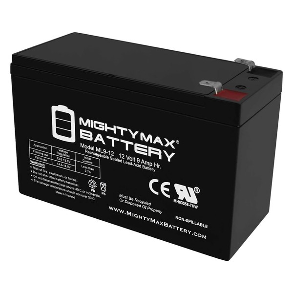 Mighty Max Battery 12V 9Ah SLA Replacement Battery for 6-DW-9,