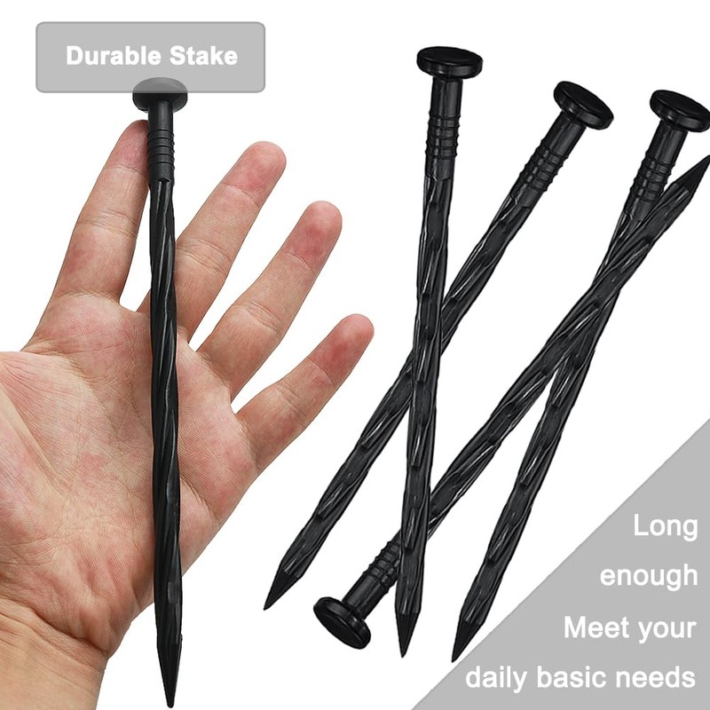 30 Pcs Spiral Landscape Anchoring Spikes, 8 Inch Landscaping Fabric