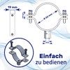 Reinforced Pipe Clamps M8/M10 with Diameter 22 mm or 1/2
