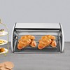 DYRABREST Stainless Steel Steel Bread Box Roll Top Bread Box