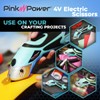 Pink Power Electric Fabric Scissors for Crafts, Sewing, Cardboard, Carpet