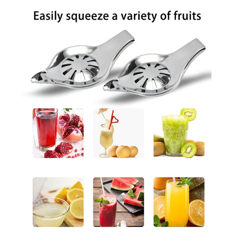 IKAAR Pack of 2 Lemon Squeezers, Stainless Steel Lime Juicer,