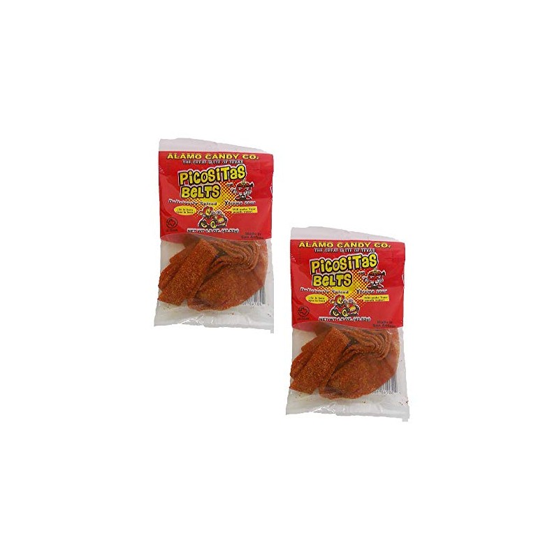 Alamo Candy Xtreme Sour Spiced Picositas Belts, 1.5 Oz (Pack
