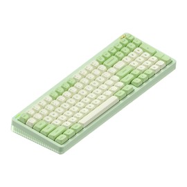 nuphy Halo96 V2 Wireless Keyboard,Gasket Structure,96% Hot Swappable Gaming Keyboard, 99 Kyes RGB Backlit Mechanical Keyboard, Support QMK/VIA,Bluetooth/USB-C/2.4GHz-Green,Raspberry Switches(46gf)