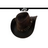 Black Jungle Yukon Leather Western Hat Australia Cowboy Hat, brown
