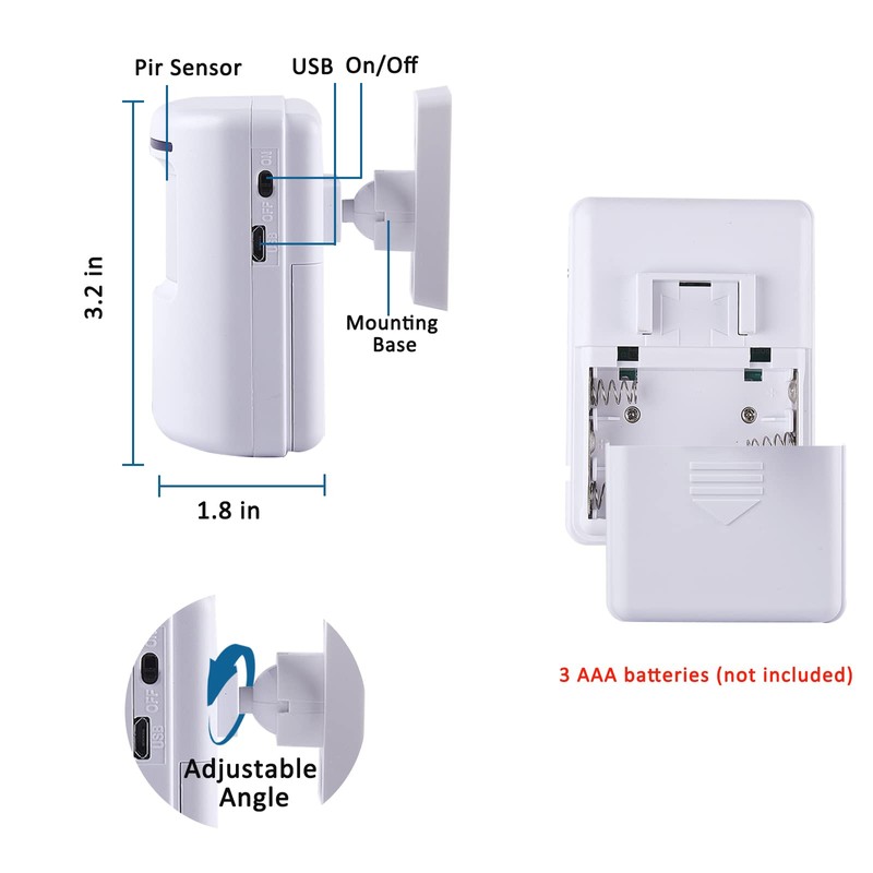 BESTOONE Motion Sensor Alarm, Long Range Wireless Driveway Alarm, Indoor