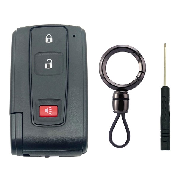 chyoekey Alloy Black Replacement Key Fob Case fits 2004-2009 Toyota