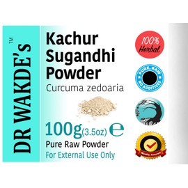 DR WAKDE'S Kachur Sugandhi Powder (Curcuma zeodaria) - 100g (3.5oz) | Pure, Raw & Dried Powder | Natural Aroma and Freshness | Fine Powder | Vegan | Premium Grade | Nothing Added, Nothing Removed