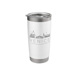 Venice Italy, Inspired by its Timeless Charm, Minimalist Art Stainless Steel Insulated Tumbler