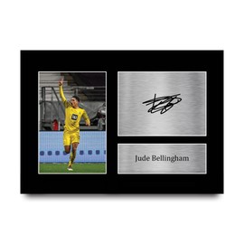HWC Trading A4 Jude Bellingham Borussia Dortmund Gifts Printed Signed Autograph Picture for Football Fans and Supporters