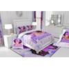 Black Princess Girls Comforter Set Full Size,Mermaid Scales Purple Bedding
