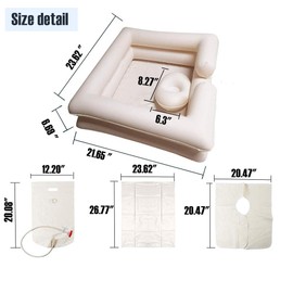 Inflatable Bedside Shampoo Basin - Hair Washing Bedside Shower System in Bed Bath for Bedridden Disabled Elderly Pregnancy(Set of 5)