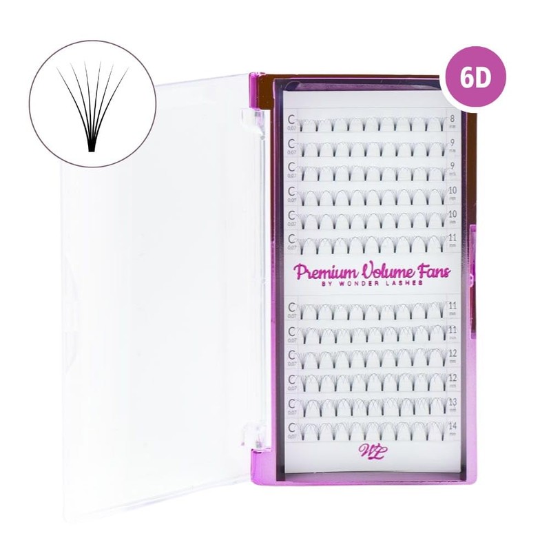 WL Wonder Lashes Künstliche Wimpern 6D für Professionell 0,07 Cluster