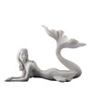 Veronese Design 7 5/8 Inch Mermaid Lying Resin Sculpture Marble