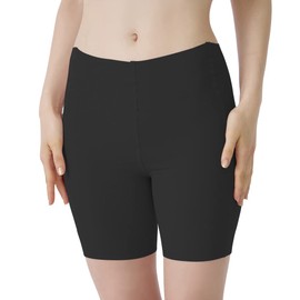 Gunze Kireilabo Fitte Women's 3/4 Length Spats, Cotton Blend, Completely Non-Sewn Inner, Black