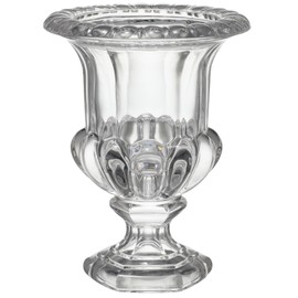 10.2" Large Decorative Antique Style Glass Vase with Pedestal