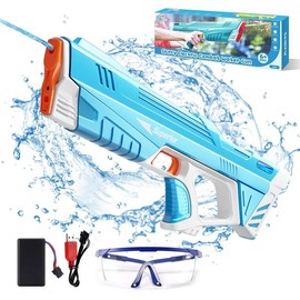 LED Light-Up Electric Water Blaster, 39 Ft Range, Water Blaster,Pool Beach Outdoor Party Toys With Goggles & Battery Included