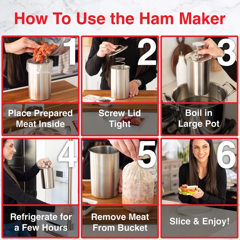 Oleex Lunch Meat Press Mold for Deli Meats-Homemade Ham Maker