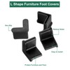 uxcell 4 Pcs 1" x 1" Rubber Foot Pads Covers,