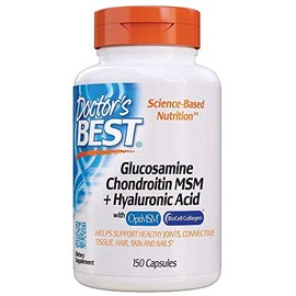 Doctors Best Glucosamine Chondroitin MSM + Hyaluronic Acid, 150 Caps