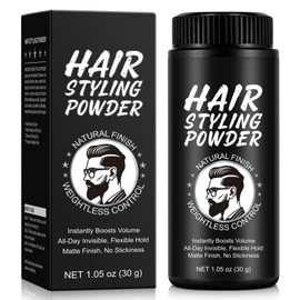 Texture Powder for Men, Hair Styling Powder for Men, Designed for All Hair Types with Matte Finish, 24 Hour Hold, Easy to Apply with No Oil or Greasy Residue - 1.05 oz