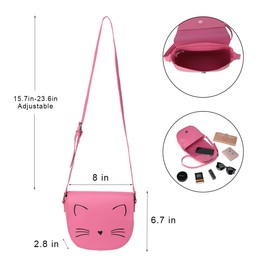 Gladdon Small Cat Shoulder Bag, Girls' Cute Handbag, Teenagers and Children Cat Bag, bobby