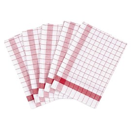 Ross - Exclusive - 5 x Tea Towels - Cotton - Linen - Set (Red)