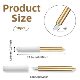 Koprek 10 Pcs Premium Fine Point Cricut Blades, 45 Degree Angle Replacement Tungsten Steel Cricut Joy Blade, Cut Through Cardstock and Fabric, Compatible with Maker/Maker 3 Explore Air/Air 2/Air 3