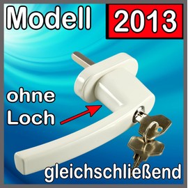 Stahlia Abschließbare Fenstergriffe Aluminium (4 Stück) Weiß Druckknöpfe Balkontürgriff Fenstersicherung Fensterbeschläge Fensterschloss