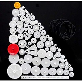 81 PCs Plastic Gear Kit | Pulley Belt Worm Kits | Crown Gear | Gear Set for Robot Motor Car Toy DIY