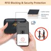 imeetu RFID Credit Card Holder, Small Leather Zipper Card Case