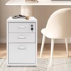 Drawer Unit, 6/3-Tier Steel Organizer on Wheels for Office, 3