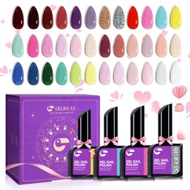 Gel Nail Polish kits for Gift: 36 Colors UV LED Soak-Off Gel Manicure for Beginners Diy Enthusiasts Women Aries Gift