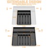 Expandable Silverware Organizers for Kitchen Drawers,Large BPA Free Cutlery Organizer