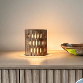 RS Studio Cordless Portable Timber Lamp - Bubble, Charcoal/Olive