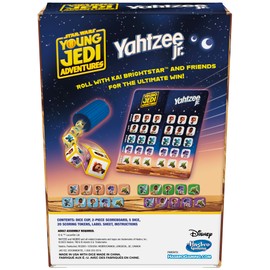 Hasbro Gaming Yahtzee Jr. Star War: Young Jedi Adventures Edition Juego de Mesa para niños | A Partir de 4 años | 2 a 4 Jugadores | Juegos de conteo y Juego para niños en Edad Preescolar