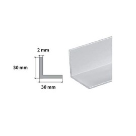 Cezar Aluminium Angle Aluminium Extruded Angle Corner Wall Protector -Various Size- LONG 1M (30x30x2)