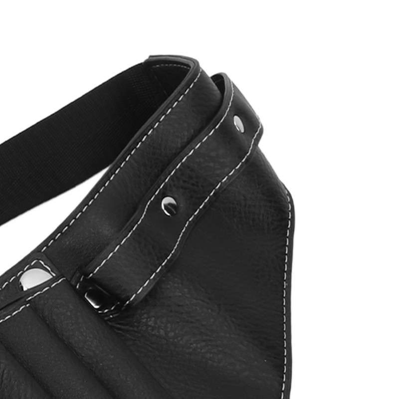 PU Leather Scissors Waist Bag 2 Layers Portable Scissors Holder