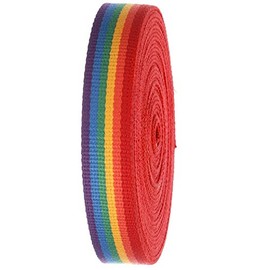 Build A Belt 1.25" Wide 2.4mm Thick Heavy Canvas Webbing Roll for Belts, Bags, Crafts (10 Yard Rainbow)