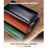 Matakul LONG WALLET,Leather Wallet, Long Zippered Pouch Wallet for Men,