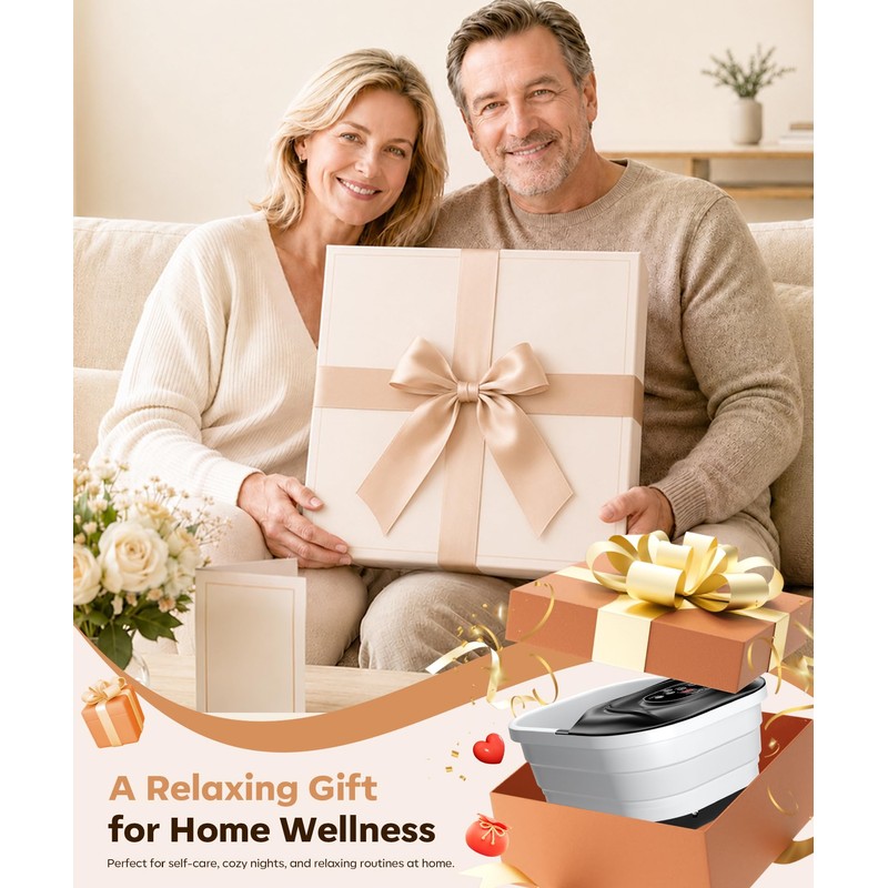 Collapsible Foot Soaking Tub with Heat, Pedicure Foot Spa Bath
