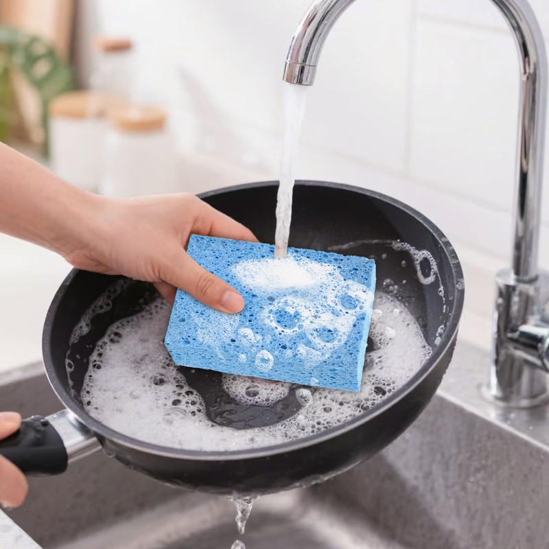 Extra Large Dish Sponges Kitchen for Cleaning, Natural Cellulose Sponges