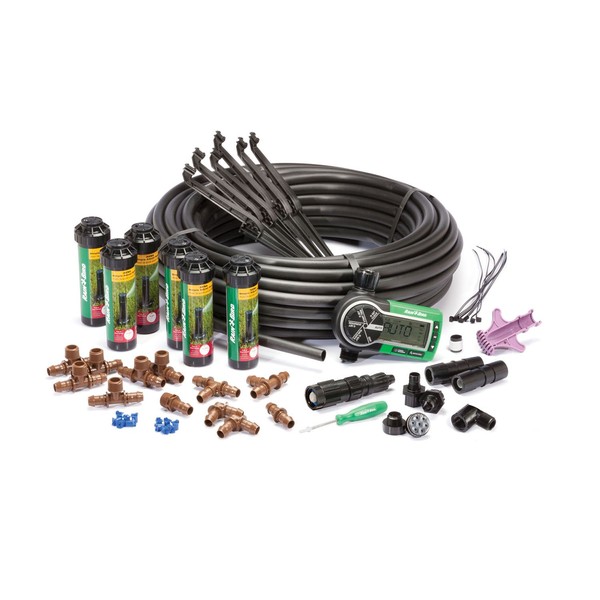 Rain Bird 32ETI Easy to Install Automatic Kit In-Ground Sprinkler System, Black