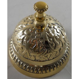 Treasure Gurus Solid Brass Desk Ring for Service Call Bell