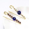 Mystart 4 Pieces Good Luck Blue Evil Eye Brooch Pins