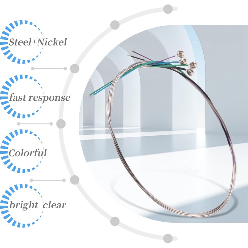 Dovhmoh 4pcs/set Violin Strings E-A-D-G Steel + Nickel Wire Musical