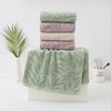 Pidada Hand Towels Set of 2 Leaf Pattern 100% Cotton
