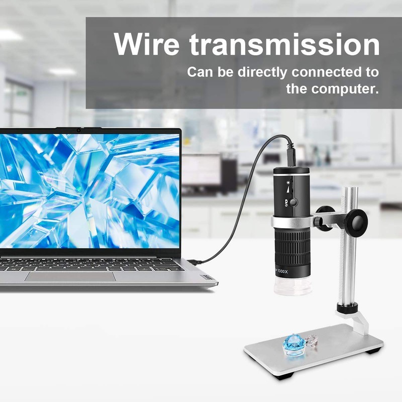 WiFi Digital Microscope for Smart Phone Mac Windows, Cainda HD